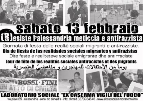 Nella foto - Laboratorio Sociale Alessandria