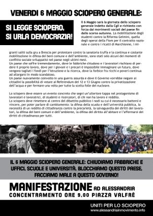 Nella foto - Laboratorio Sociale Alessandria