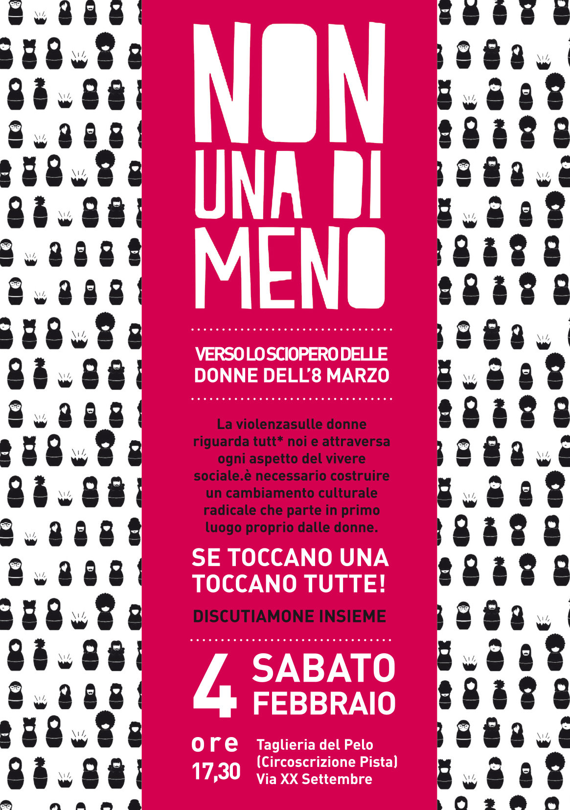 Non Una di Meno – Assemblea pubblica verso lo sciopero delle donne dell’8 Marzo
