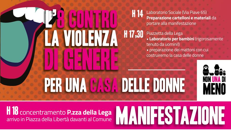 L’8 marzo contro la violenza di genere e per una Casa delle Donne ad Alessandria