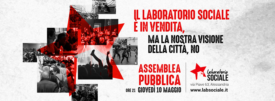 Nella foto - Laboratorio Sociale Alessandria