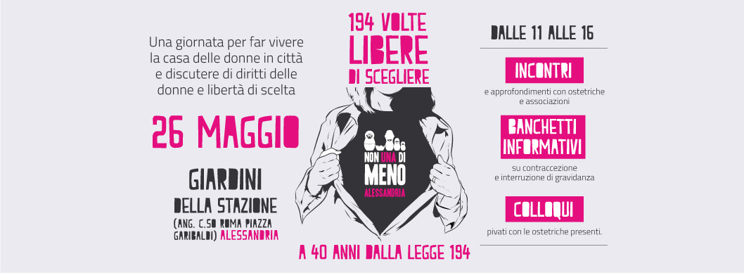 194 volte libere di scegliere: il 26 maggio Non Una di Meno torna in piazza