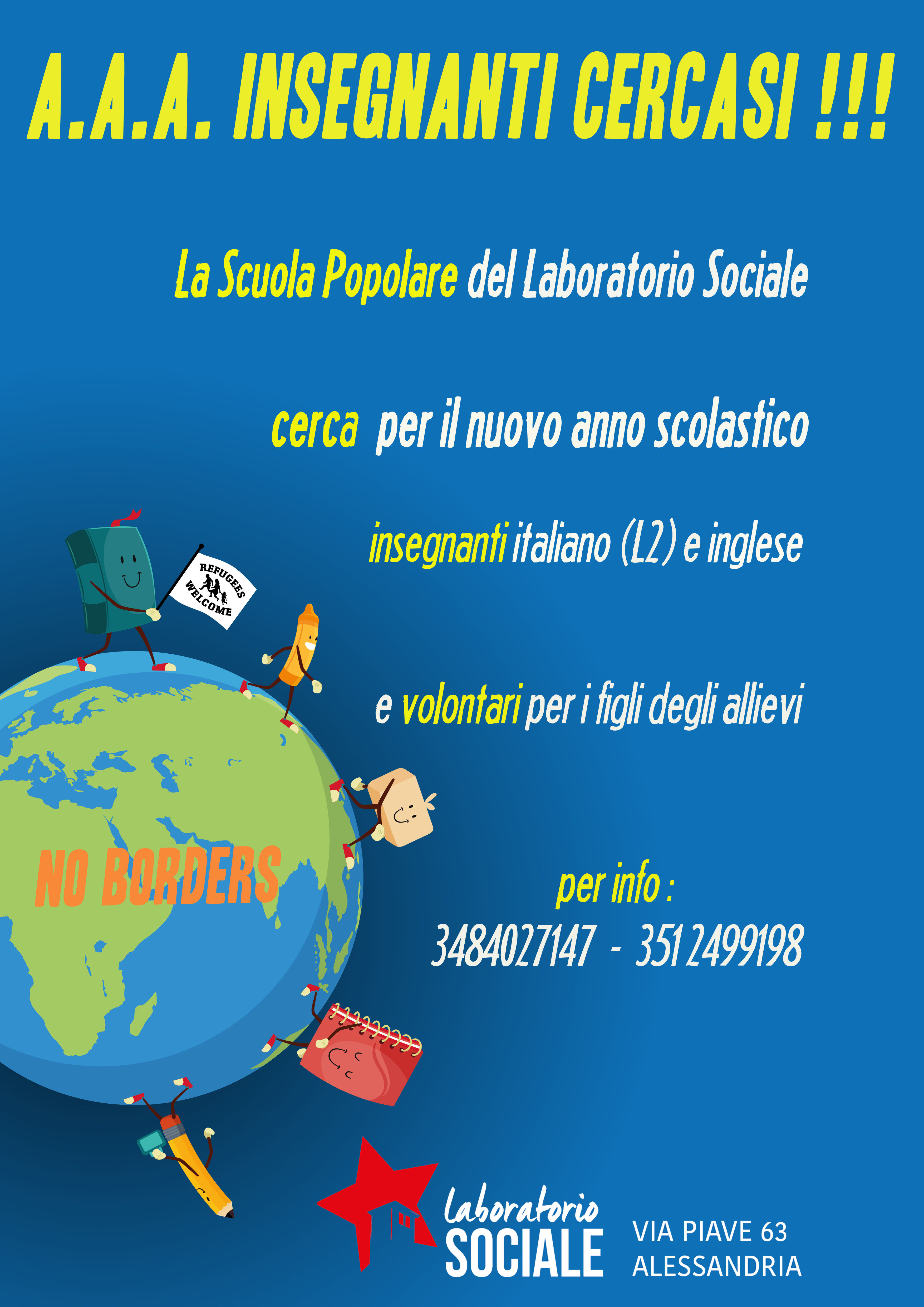 Nella foto - Laboratorio Sociale Alessandria