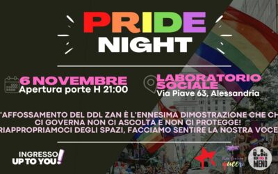 Sabato 6 novembre, Pride Night con MinneVaganti
