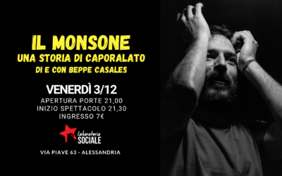 Venerdì 3 dicembre, spettacolo “Il Monsone, una storia di caporalato”