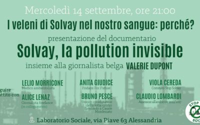 “I veleni di Solvay nel nostro sangue: perché?” Mercoledì 14 settembre l’incontro del Comitato Stop Solvay
