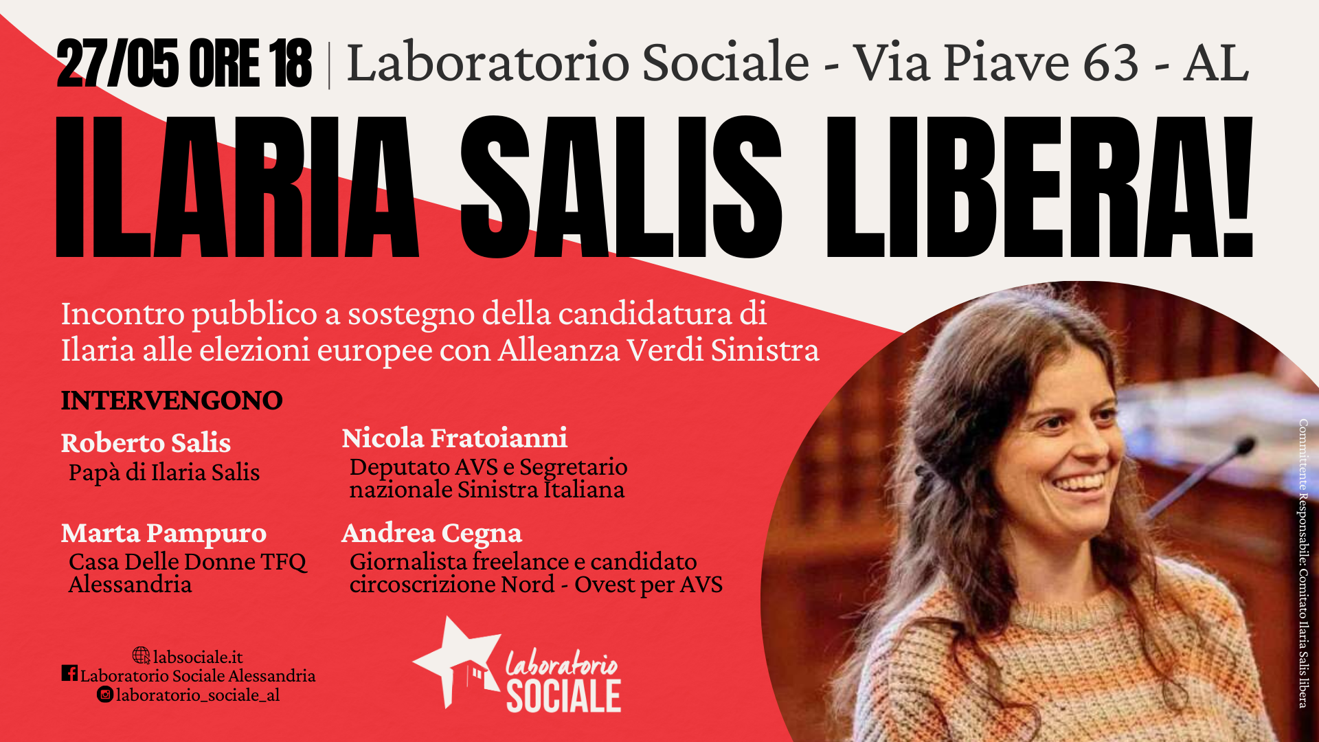 Nella foto - Laboratorio Sociale Alessandria